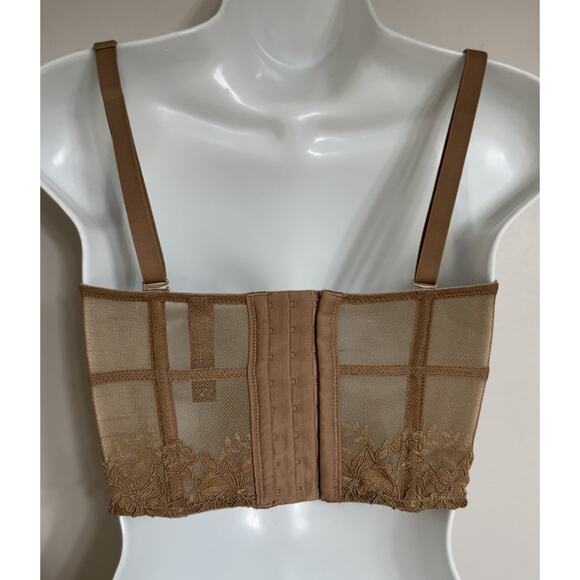 Skims Corset Bra Small Underwire Hook Eye Closure Stretch Bralette Bustier - Picture 4 of 7